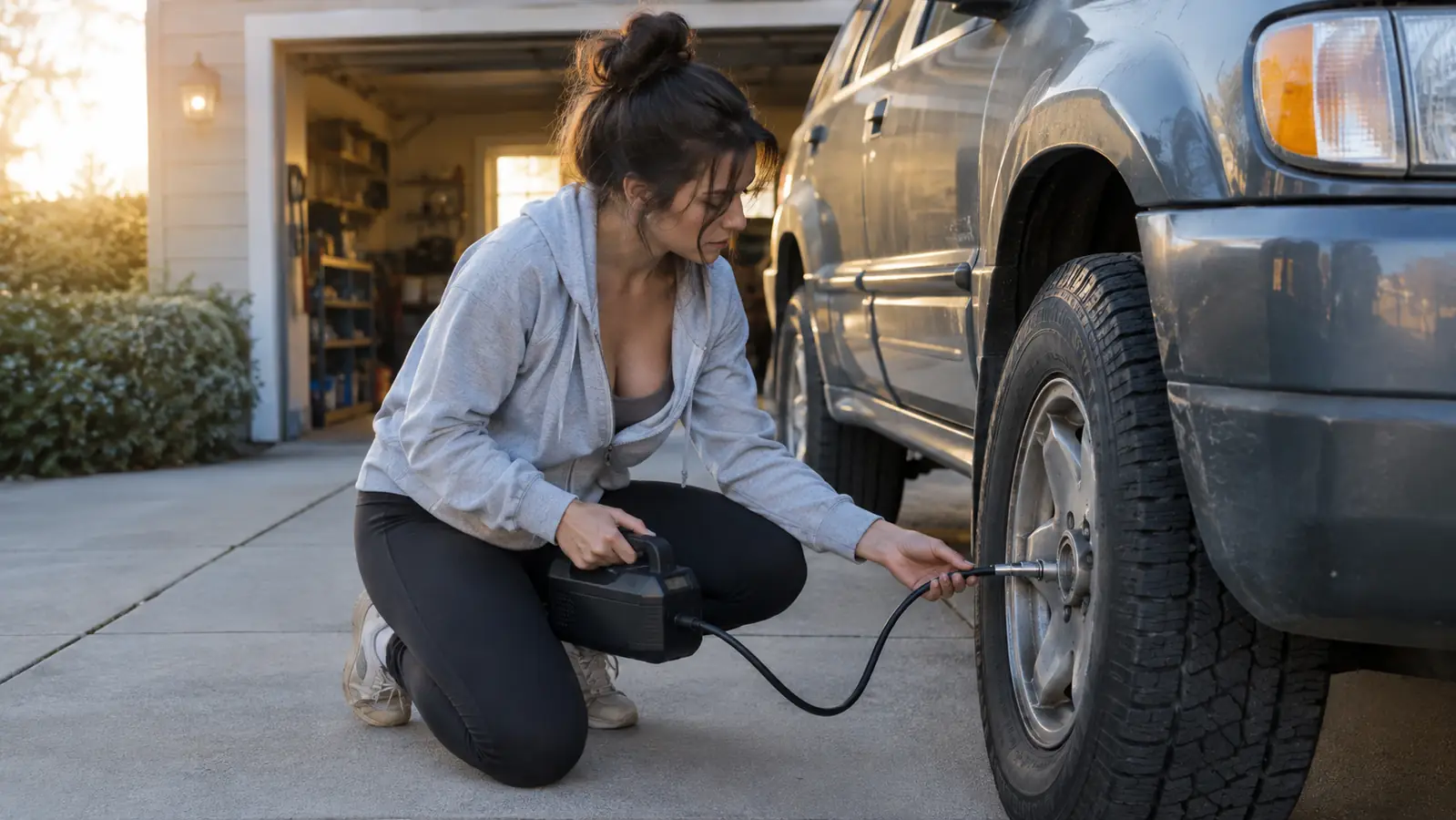 Cordless Tire Inflator vs the Gas Station Air Pump